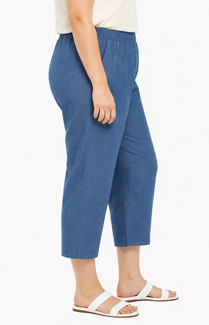 Women's Lightweight Stretch Denim Capri Pants — Comfortable Everyday Fit