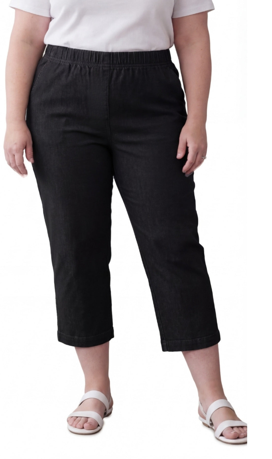 Women's Lightweight Stretch Denim Capri Pants — Comfortable Everyday Fit