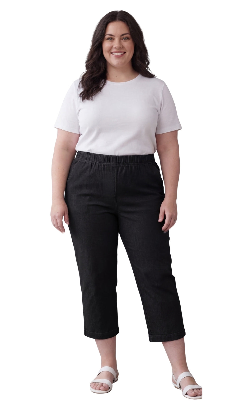 Women's Lightweight Stretch Denim Capri Pants — Comfortable Everyday Fit