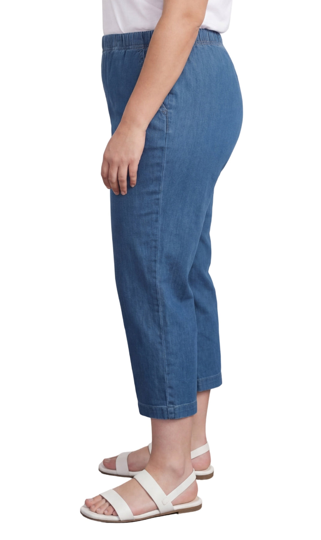 Women's Lightweight Stretch Denim Capri Pants — Comfortable Everyday Fit