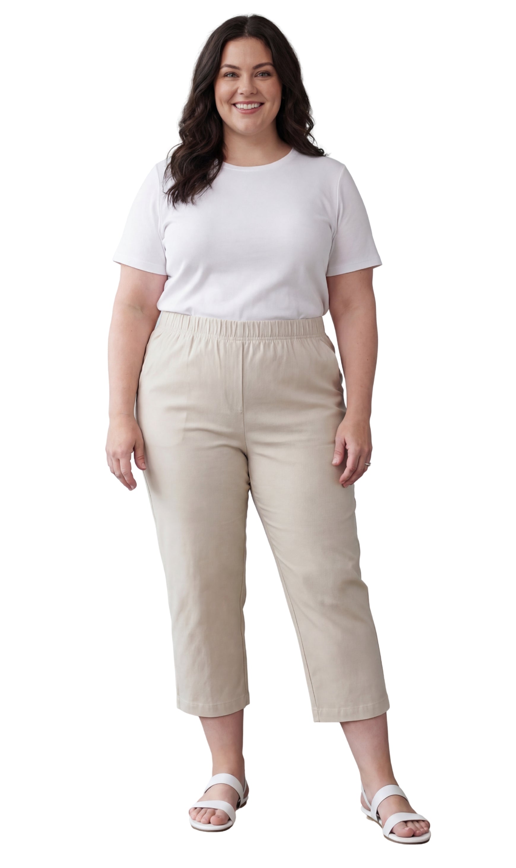 Women's Lightweight Stretch Denim Capri Pants — Comfortable Everyday Fit