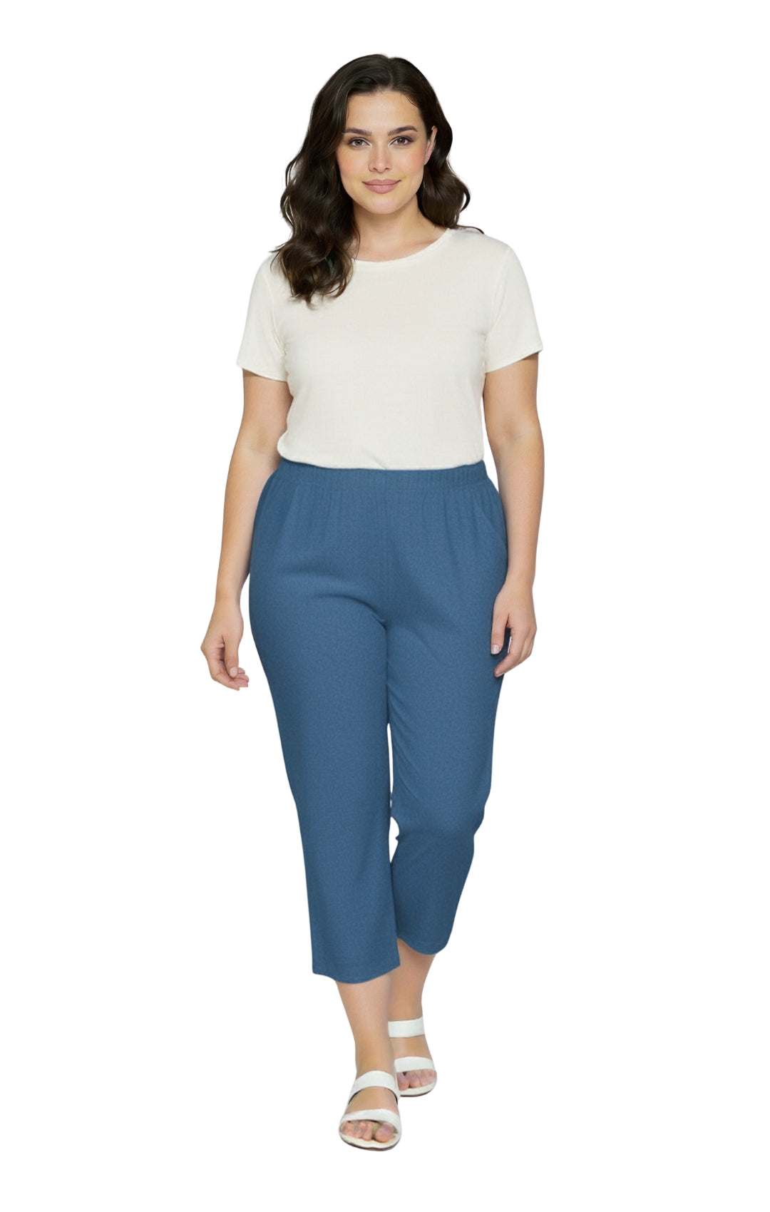 Women's Lightweight Stretch Denim Capri Pants — Comfortable Everyday Fit