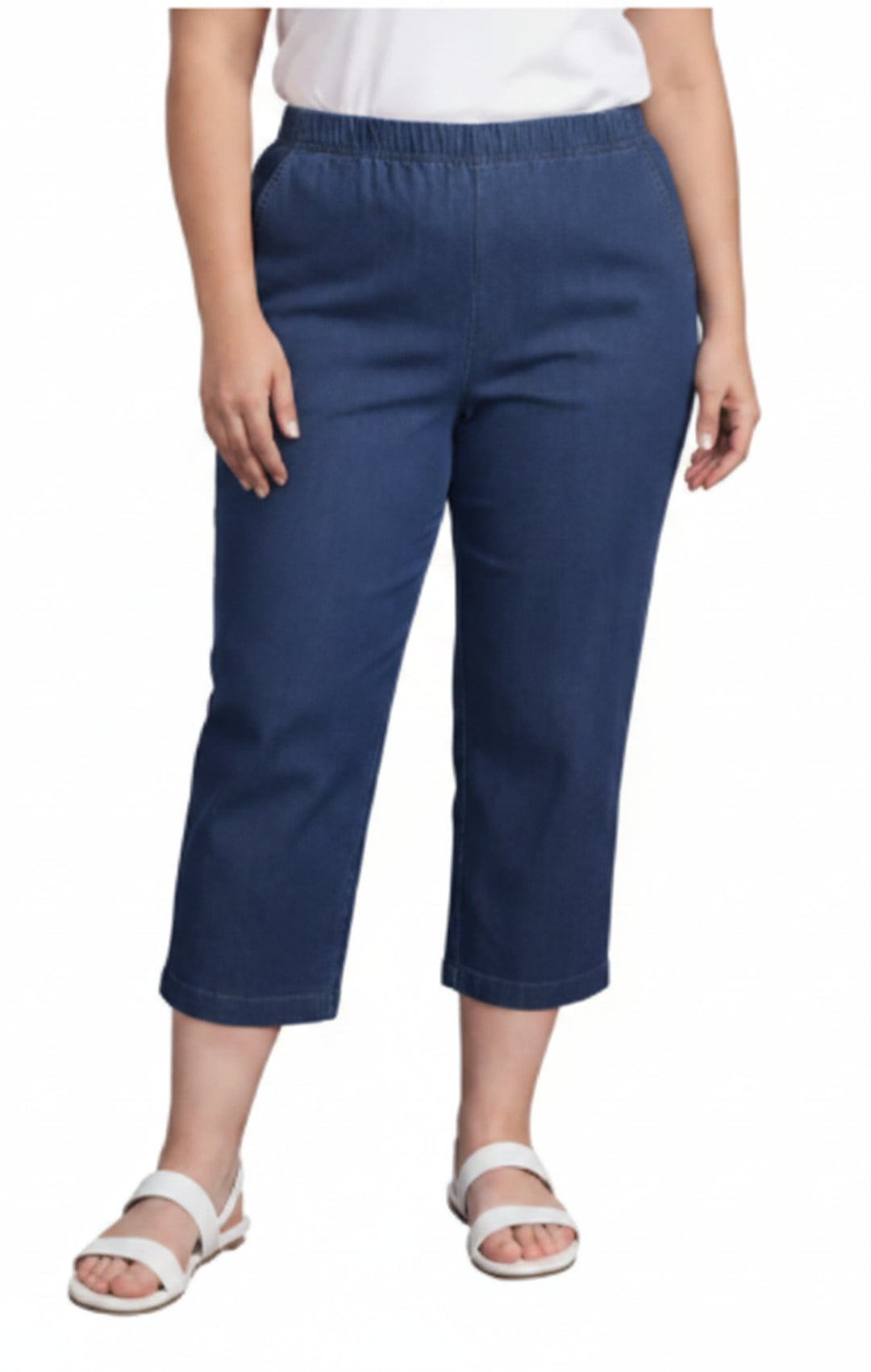 Women's Lightweight Stretch Denim Capri Pants — Comfortable Everyday Fit