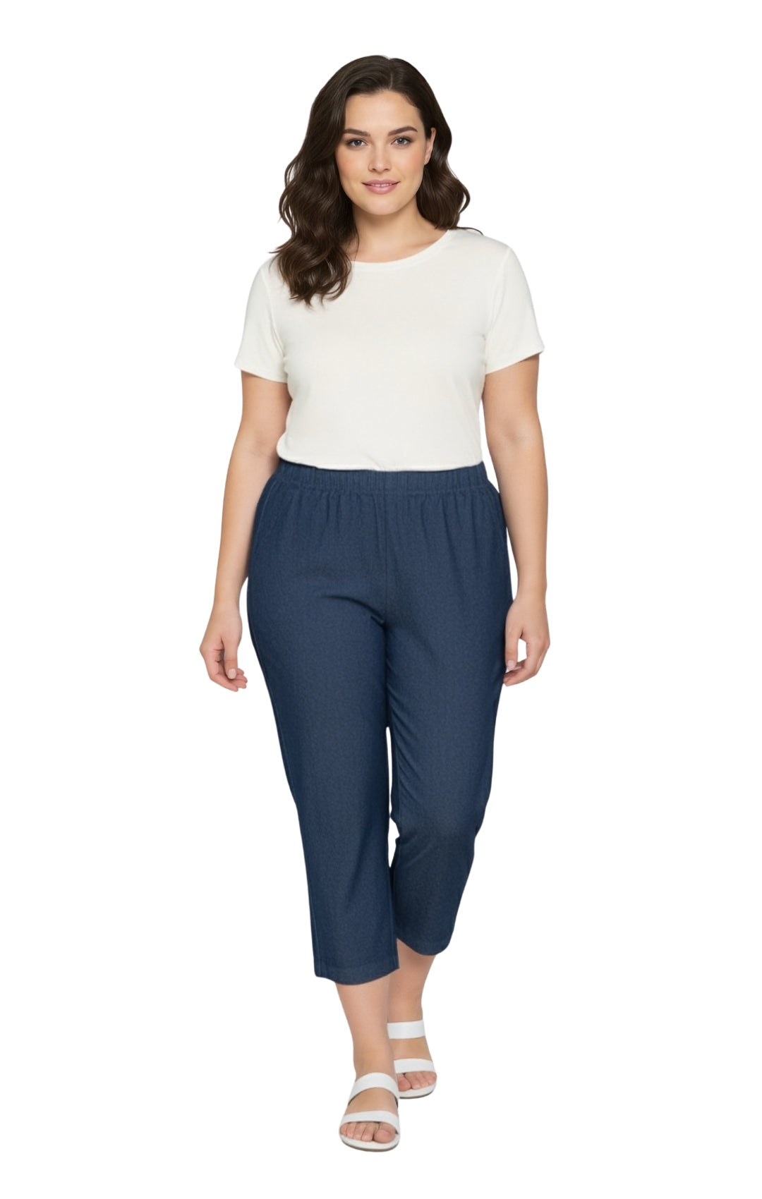 Women's Lightweight Stretch Denim Capri Pants — Comfortable Everyday Fit