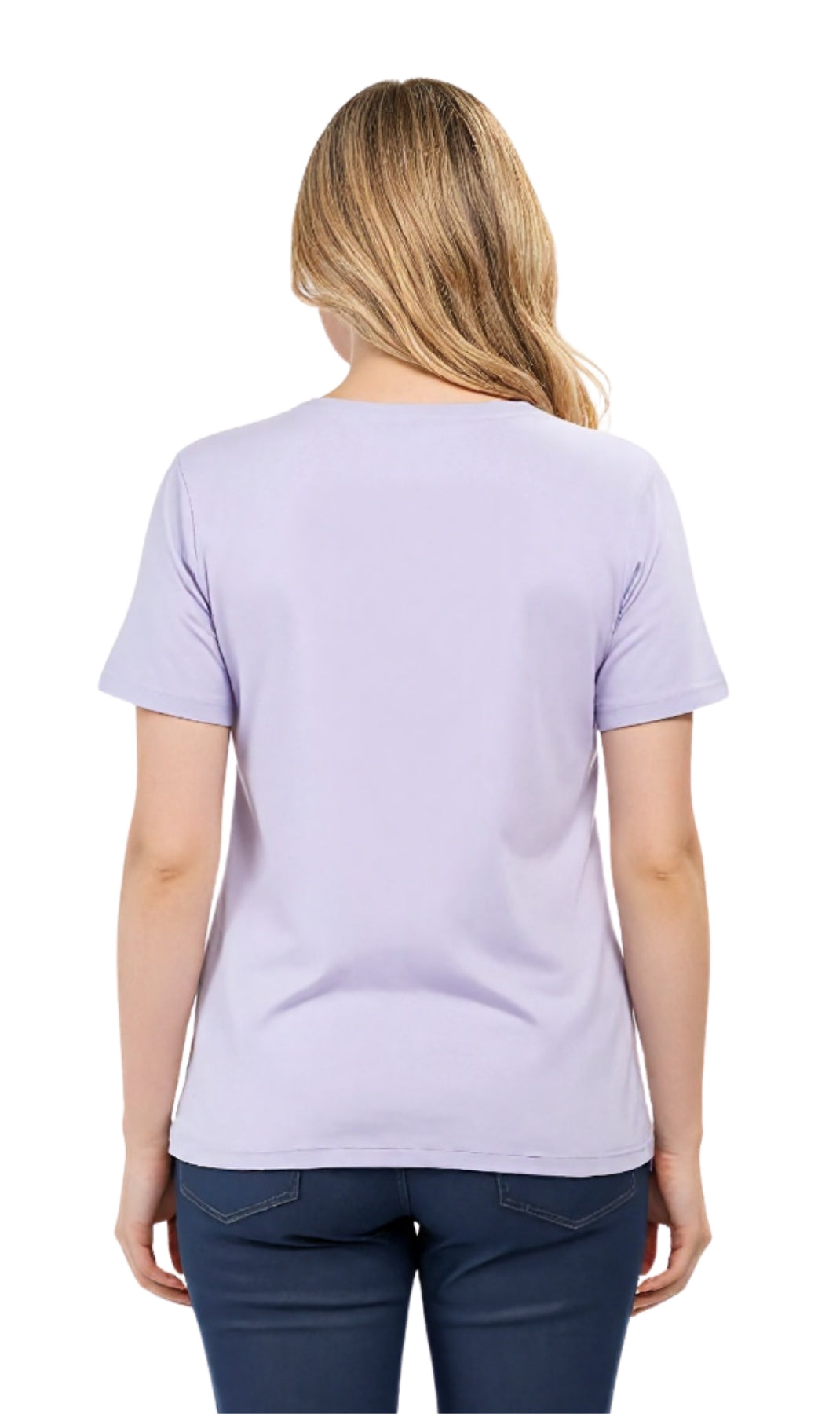 Women's Short Sleeve Crew Neck T-Shirt — Relaxed Fit Cotton Blend
