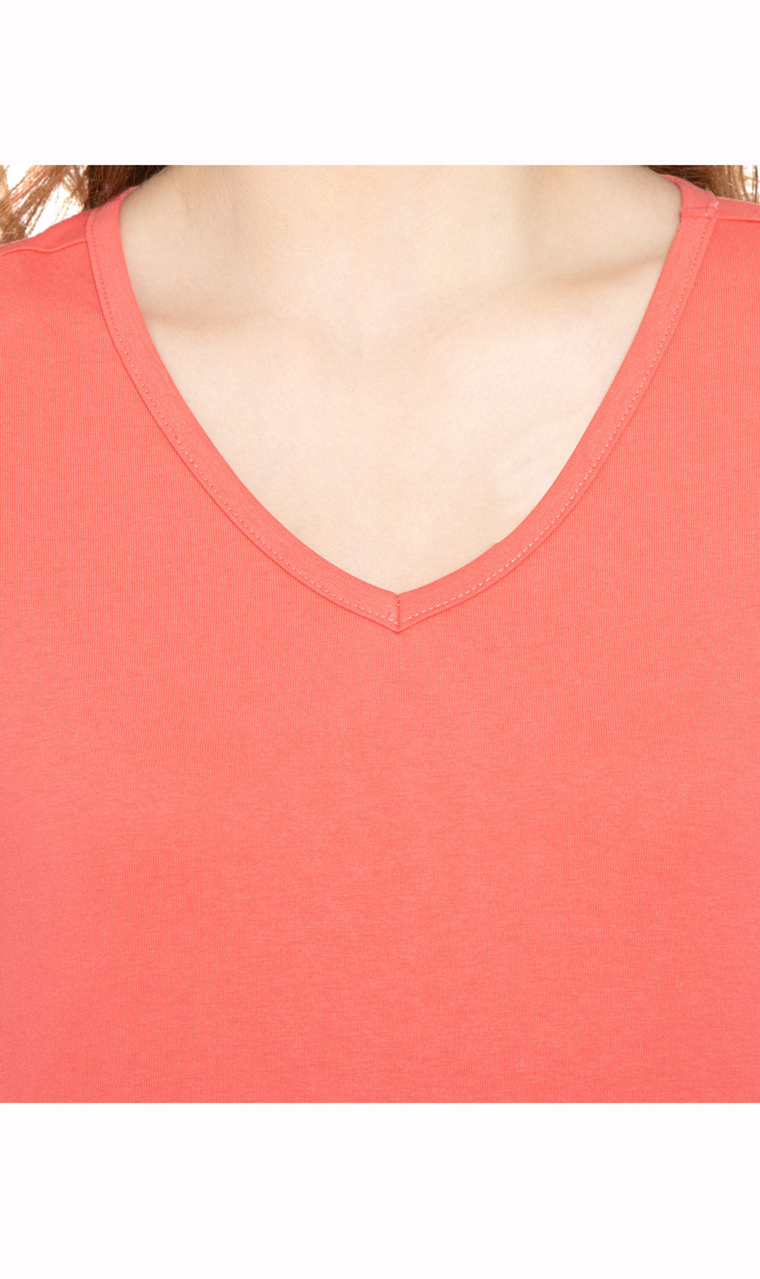 Women's Short Sleeve V-Neck T-Shirt — Wrinkle Resistant Cotton Blend