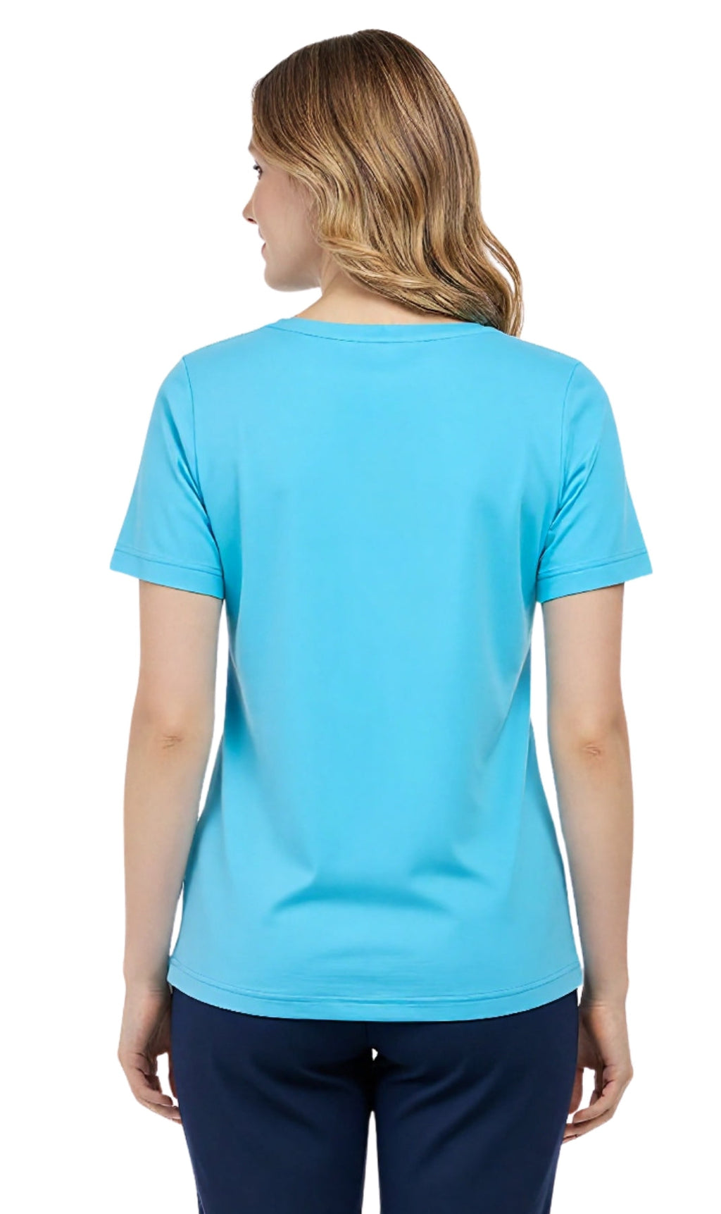 Women's Short Sleeve V-Neck T-Shirt — Wrinkle Resistant Cotton Blend
