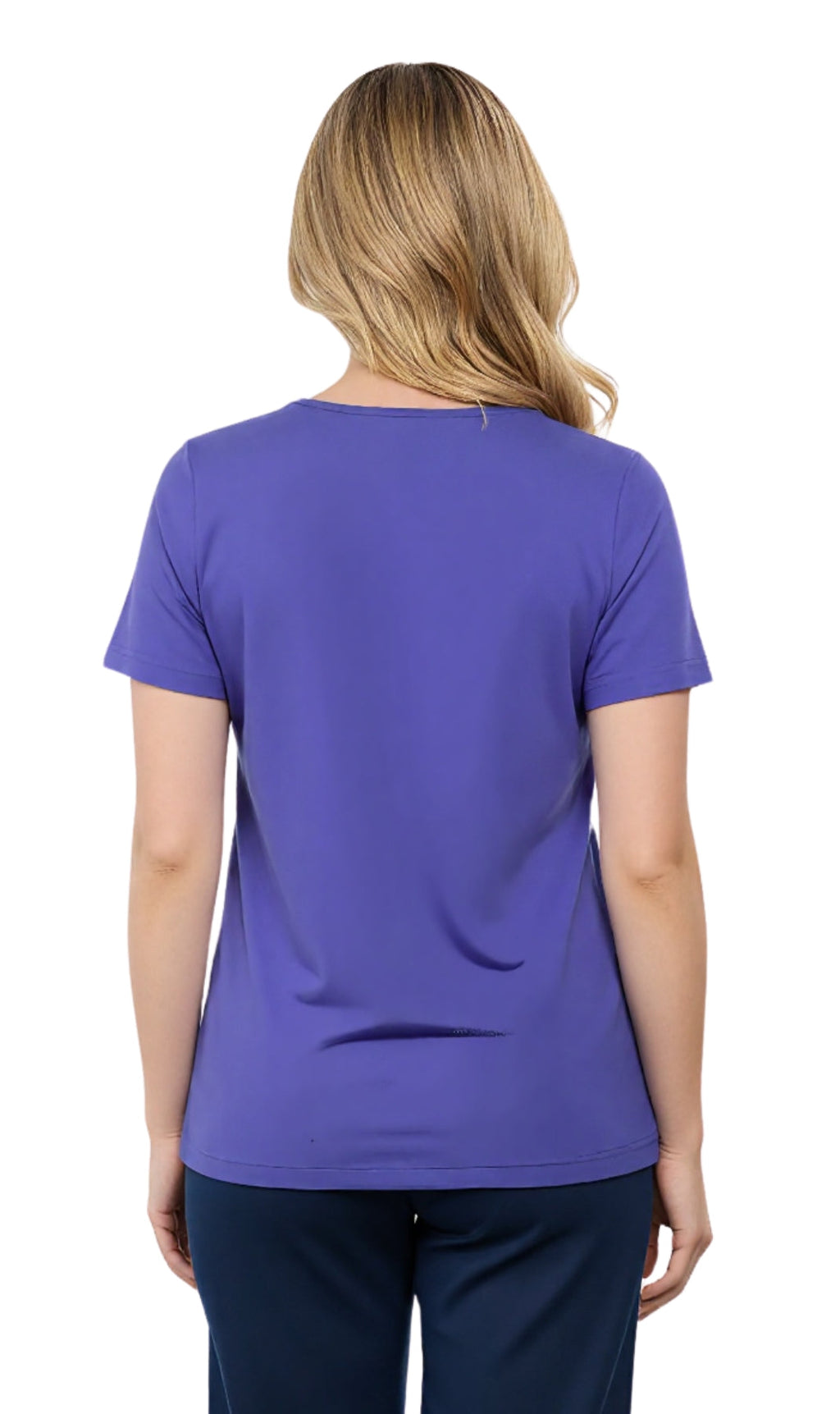 Women's Short Sleeve V-Neck T-Shirt — Wrinkle Resistant Cotton Blend