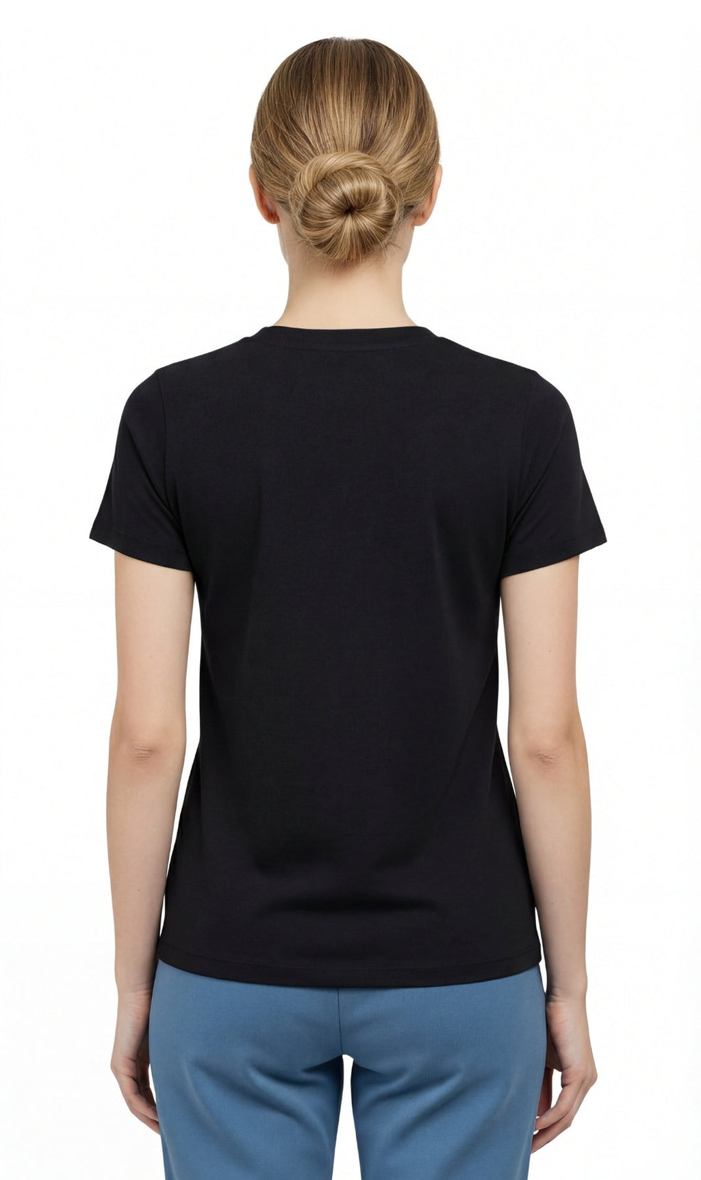 Women's Short Sleeve V-Neck T-Shirt — Wrinkle Resistant Cotton Blend