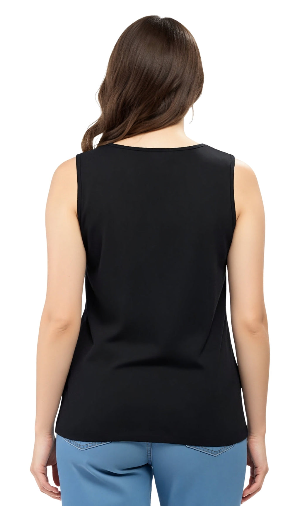 Women's Classic Relaxed Fit Sleeveless Tank Top — Lightweight Cotton Blend