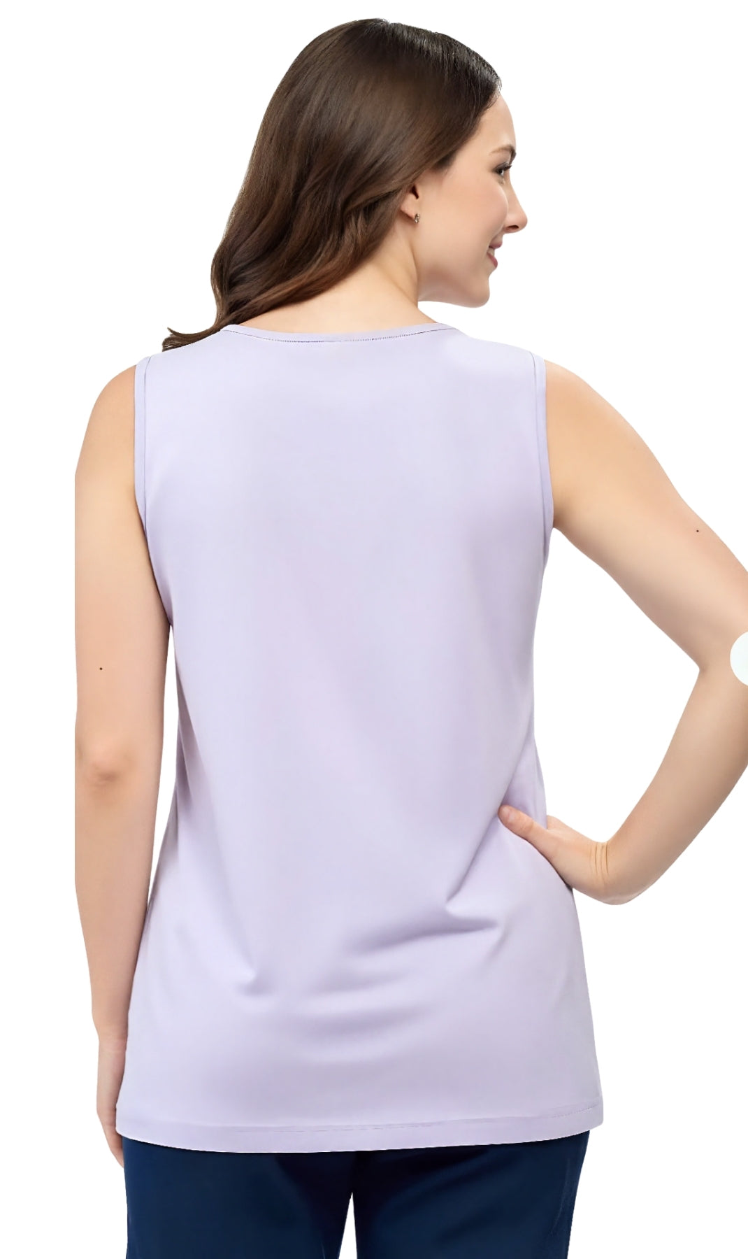 Women's Classic Relaxed Fit Sleeveless Tank Top — Lightweight Cotton Blend