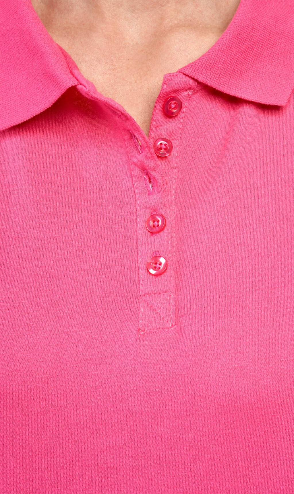 Women's Short Sleeve Pique Knit Polo Shirt — Relaxed Fit Cotton Blend