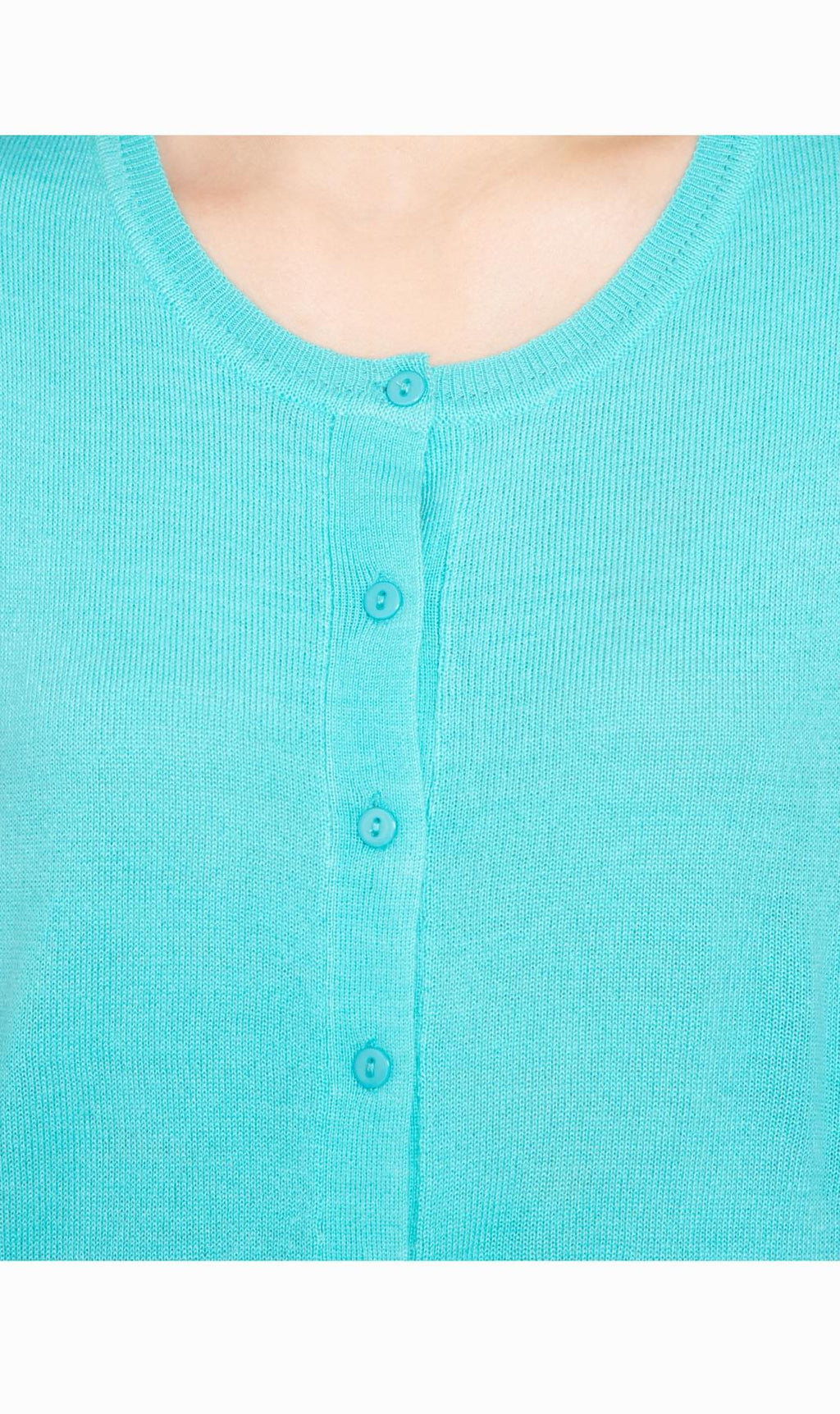 Women's Button Front Cardigan with Elbow Cuff Detail — Soft Knit