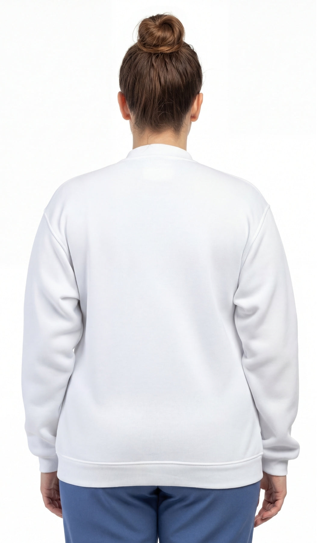 Women's Snap Up Jacket with Stand Collar and Patch Pockets