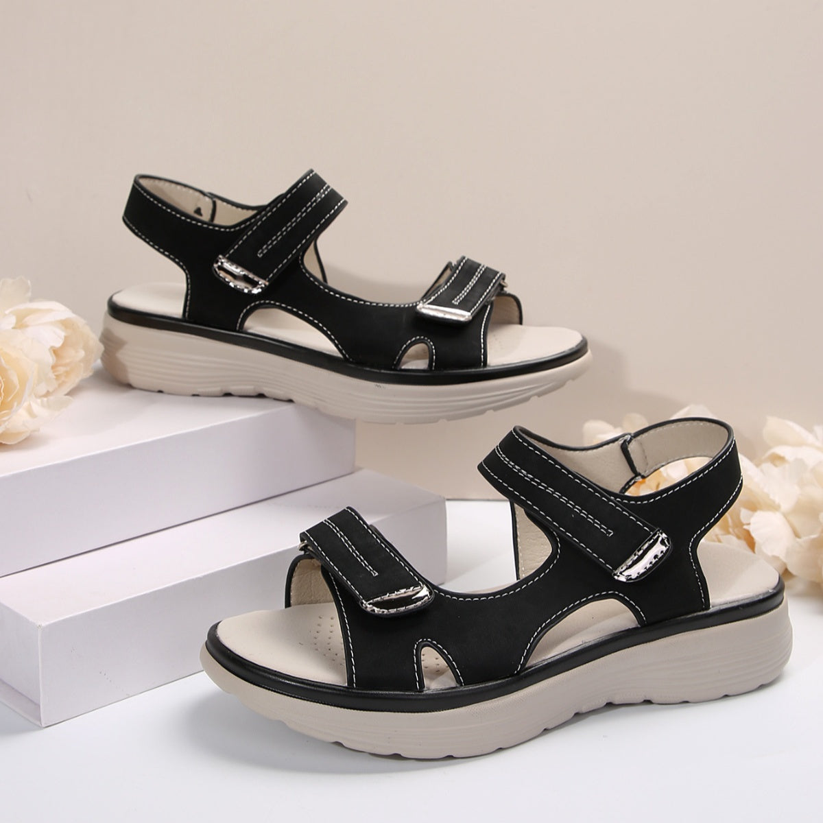 Women's Velcro Open Toe Sandals