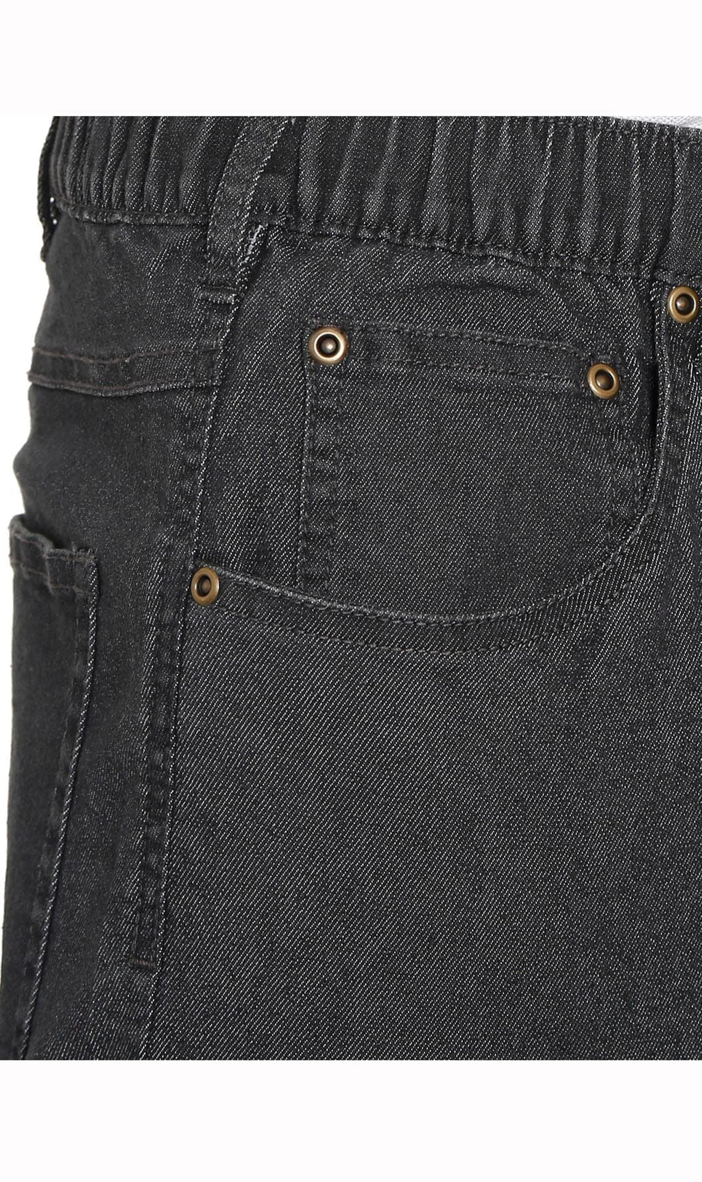 Men's Pull-On Denim and Twill Pants — Elastic Waist Easy Fit