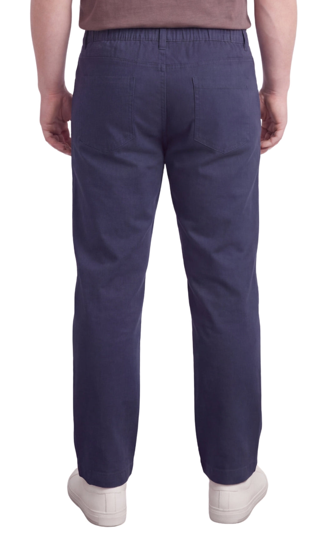 Men's Pull-On Denim and Twill Pants — Elastic Waist Easy Fit