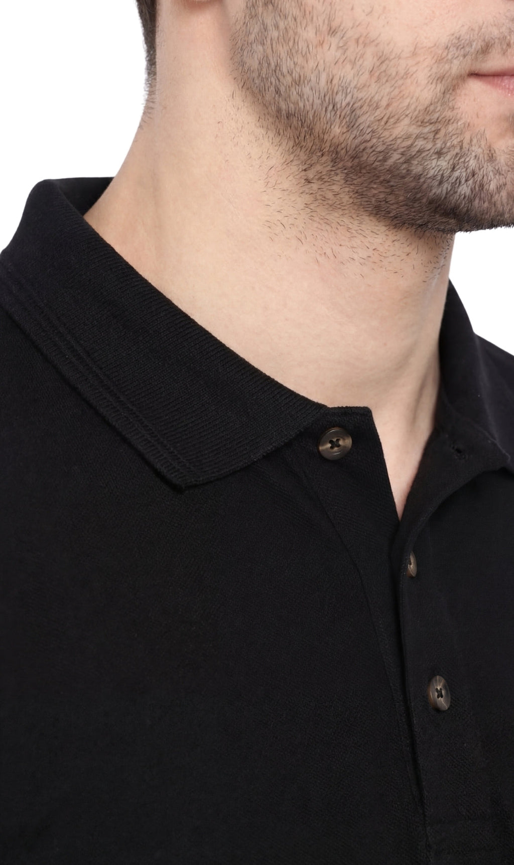 Men's Short Sleeve Polo Shirt — Pique Knit Cotton Blend with Chest Pocket
