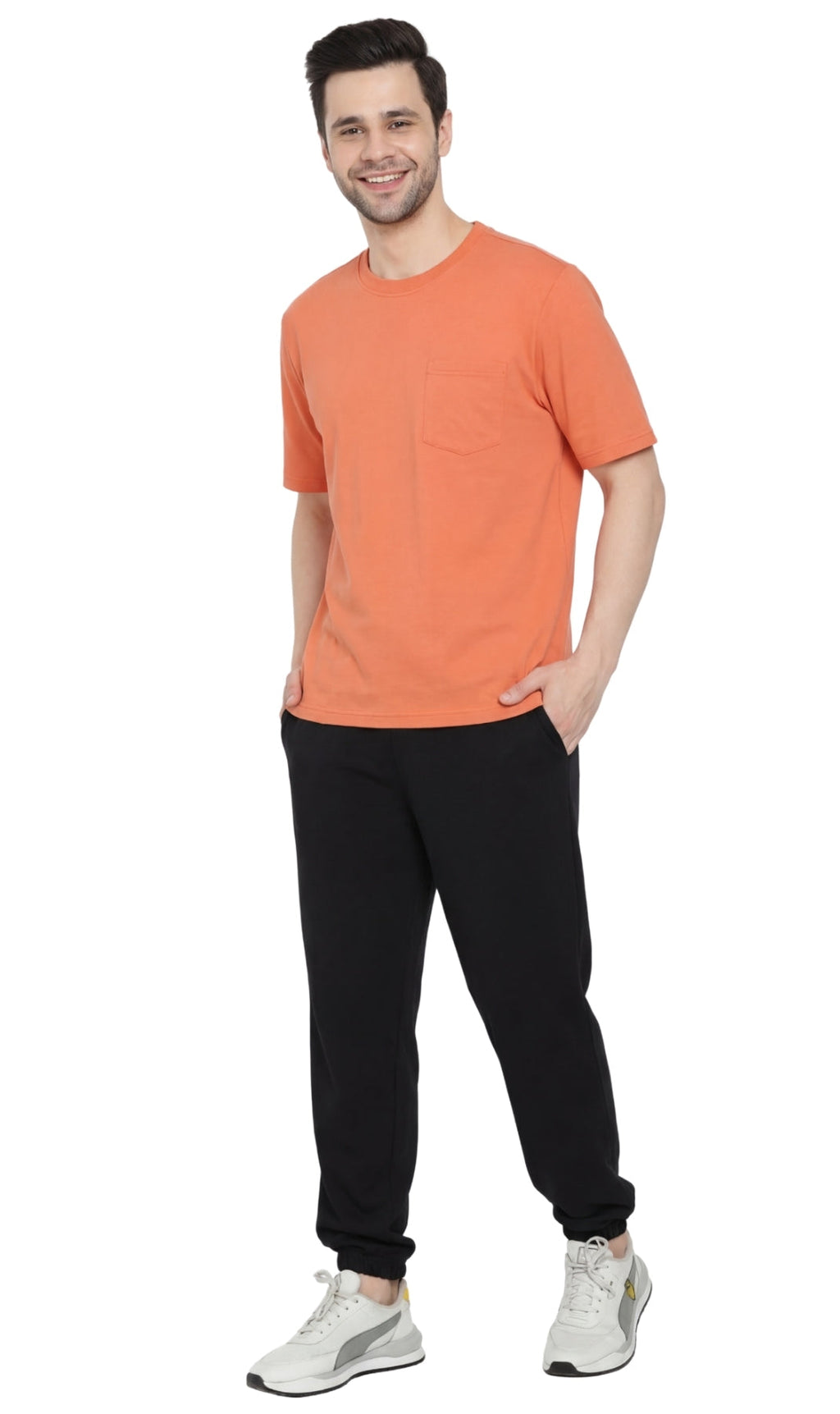 Men's Heavyweight Short Sleeve Crew Neck T-Shirt with Chest Pocket