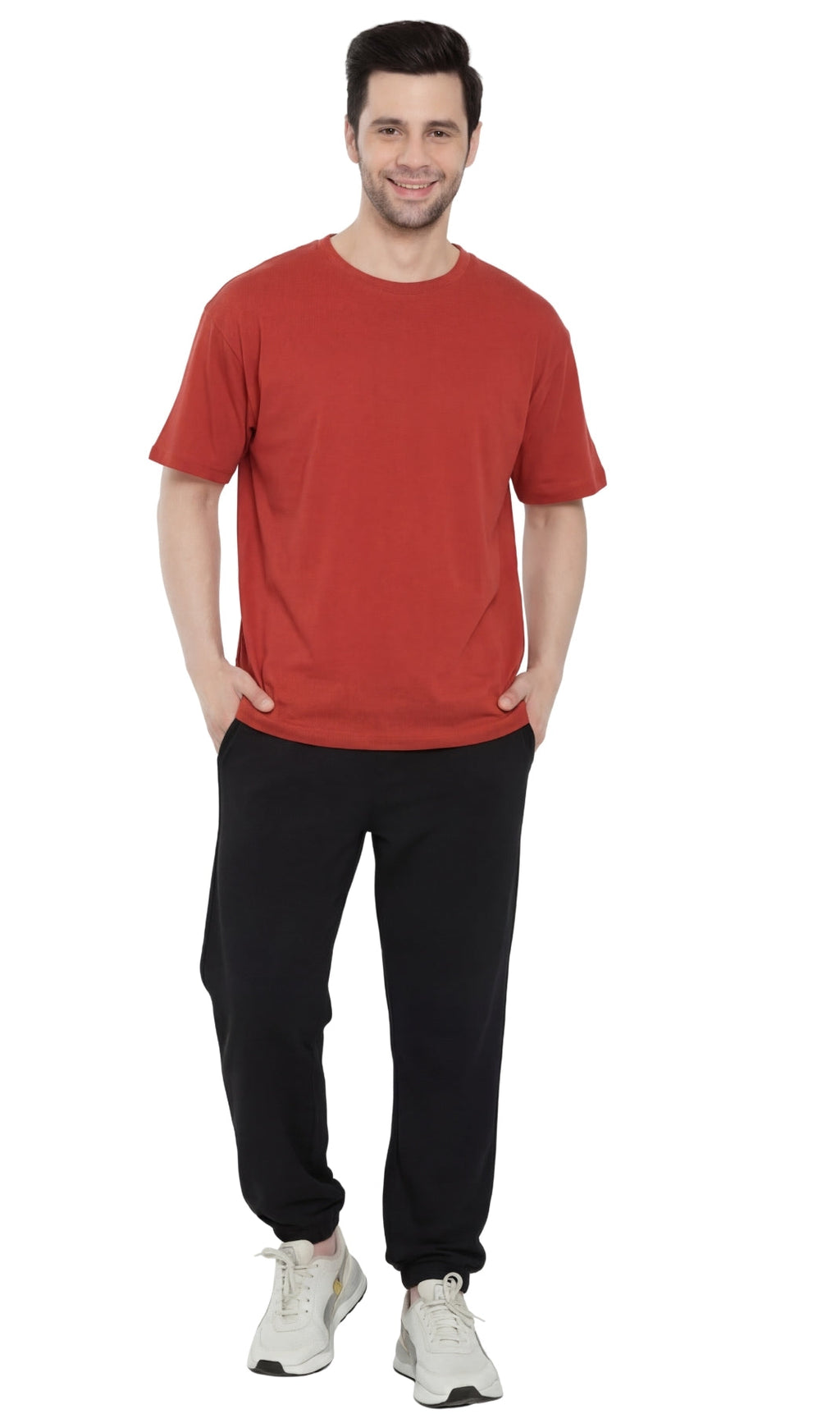 Men's Heavyweight Short Sleeve Crew Neck T-Shirt — Relaxed Fit Solid Color