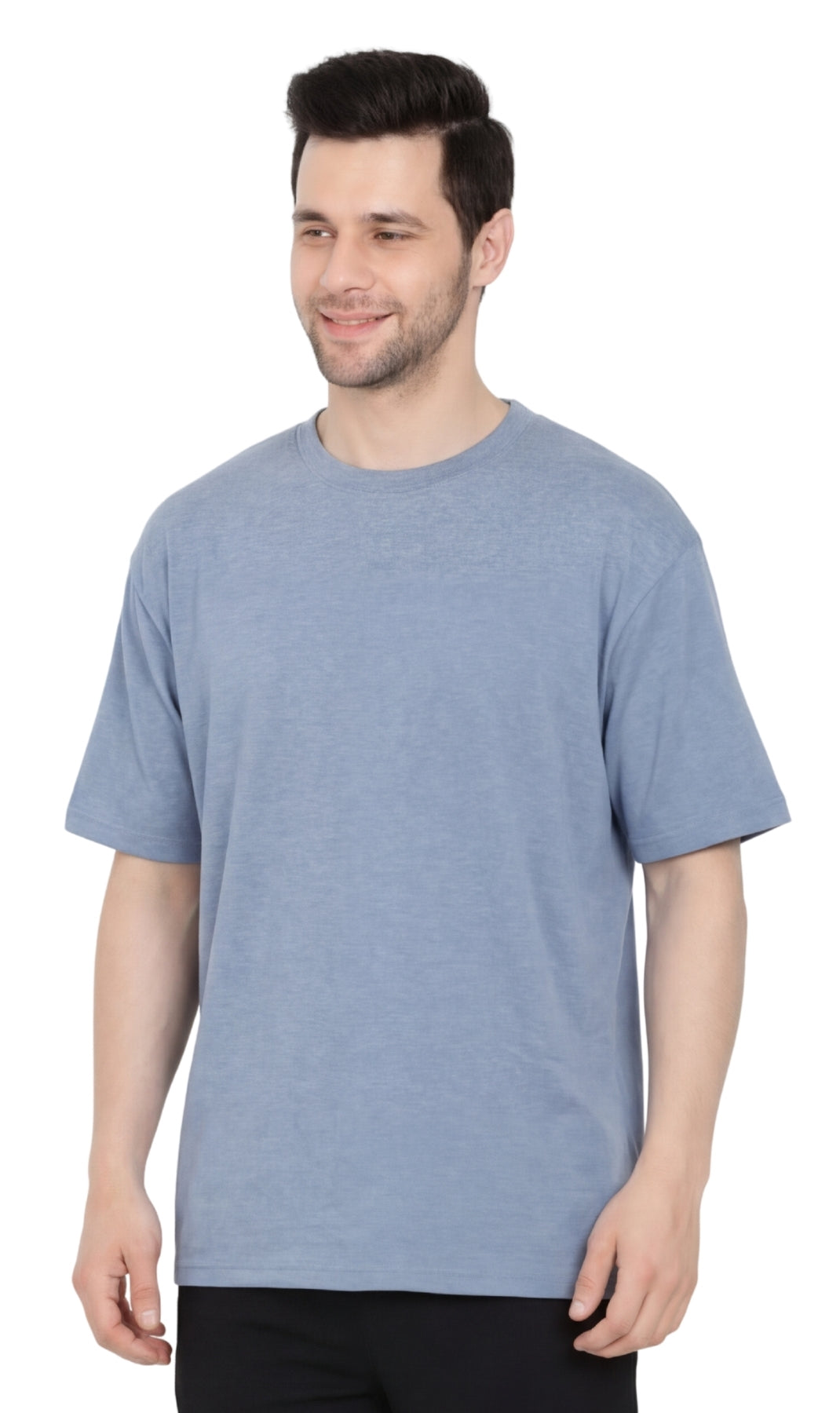 Men's Heavyweight Short Sleeve Crew Neck T-Shirt — Relaxed Fit Solid Color