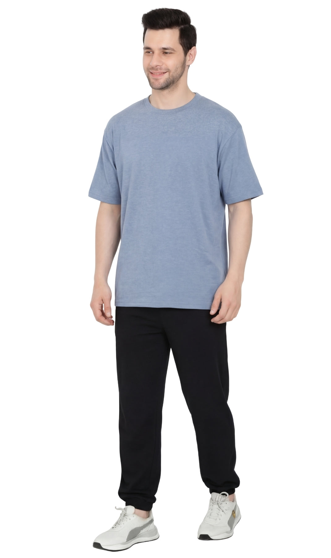 Men's Heavyweight Short Sleeve Crew Neck T-Shirt — Relaxed Fit Solid Color