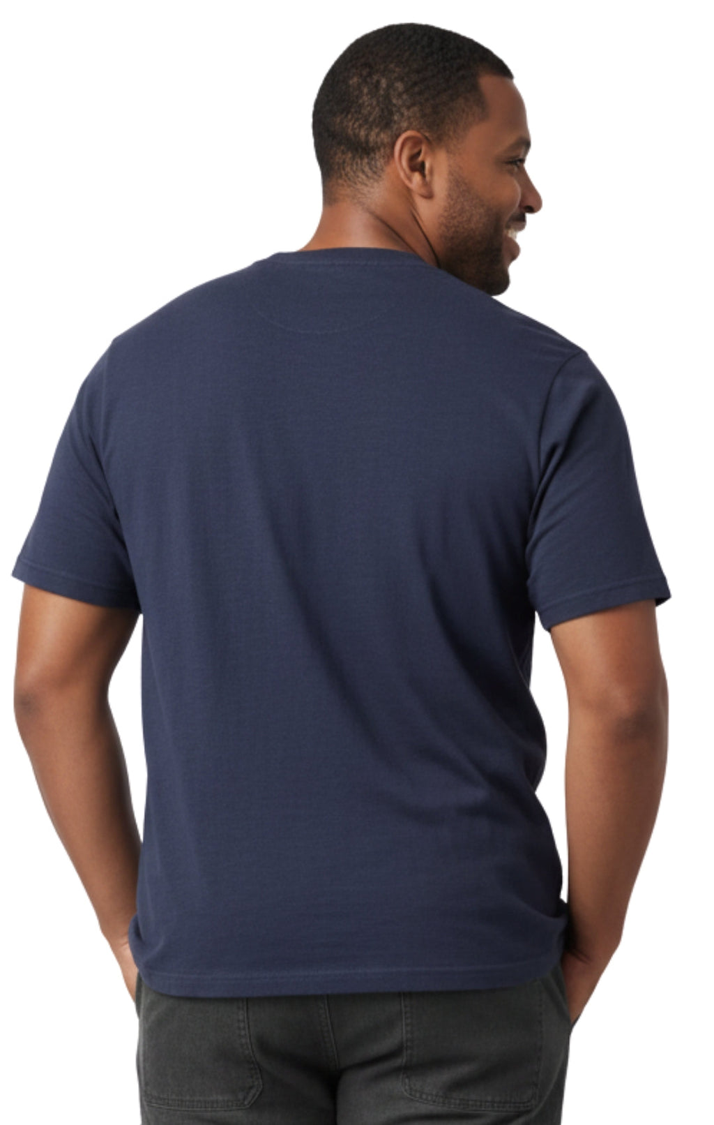 Men's Short Sleeve Henley T-Shirt with 3-Button Placket and Chest Pocket