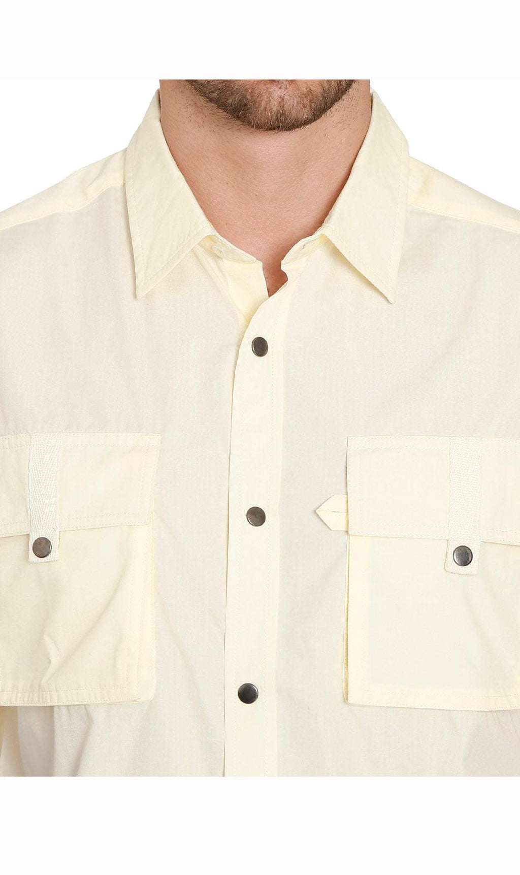 Men's Short Sleeve Explorer Shirt — Snap Front with Multi-Pockets and Back Mesh