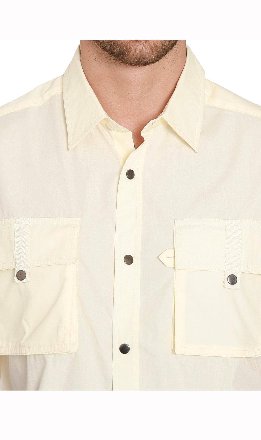 Men's Short Sleeve Explorer Shirt — Snap Front with Multi-Pockets and Back Mesh