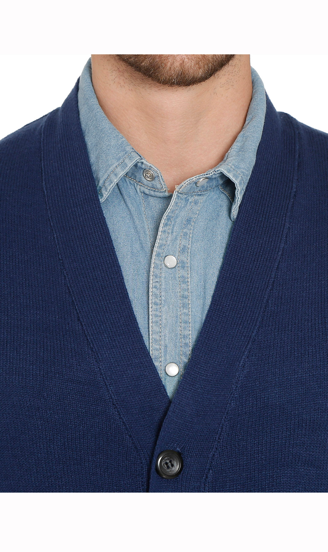 Men's Cashmere-Like Button Front Flat Knit Sweater Vest with Chest Pockets