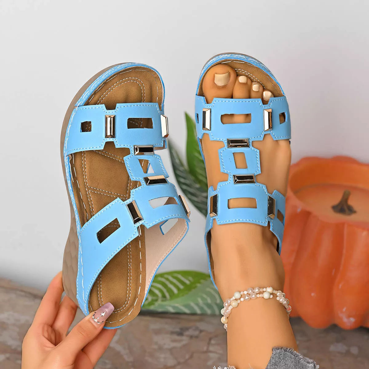 Women's Open Toe Wedge Sandals