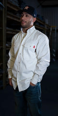 FR Pearl Snap Work Shirt - Phantom White