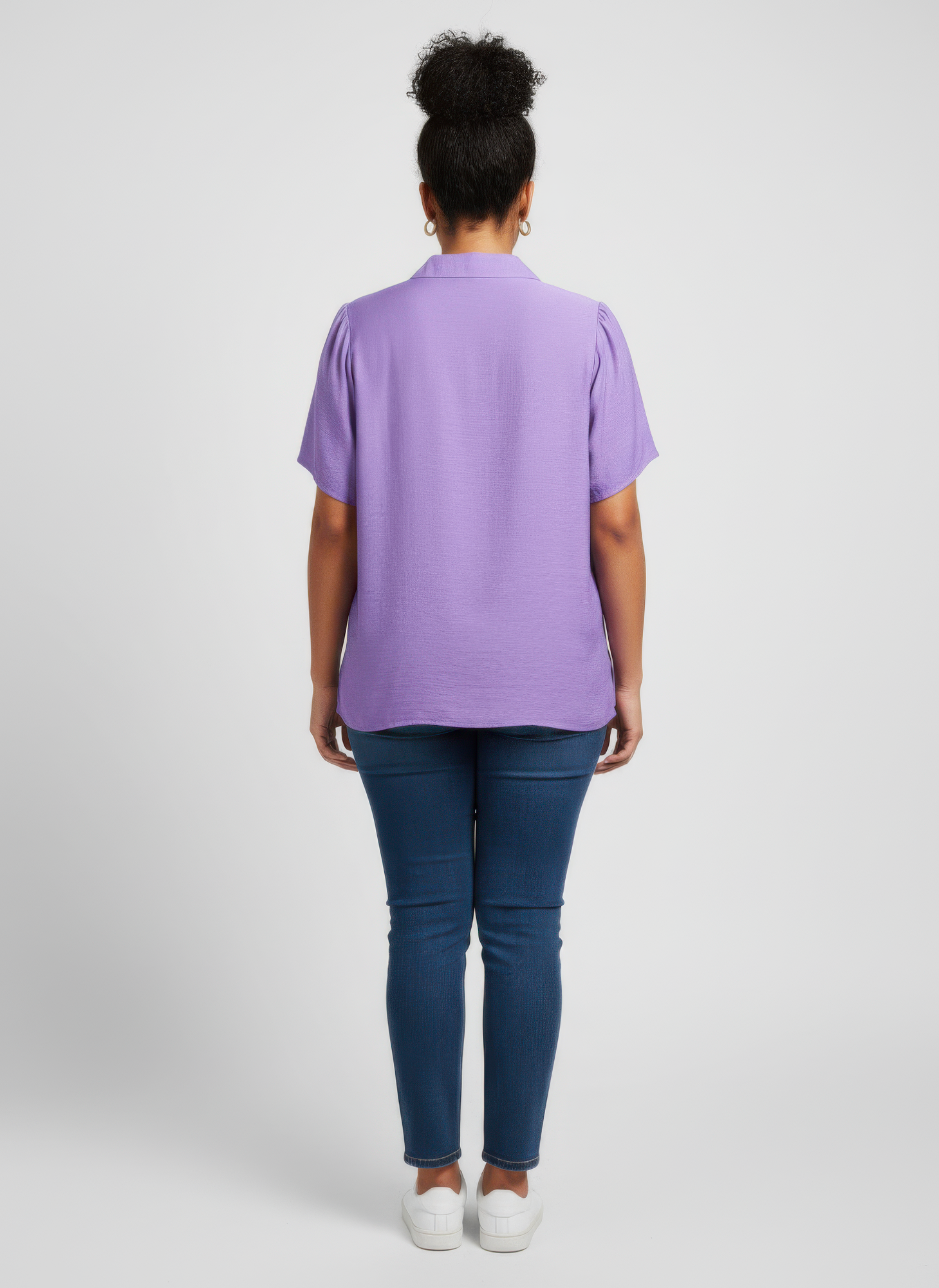Zip-front Collared Utility Knit Top