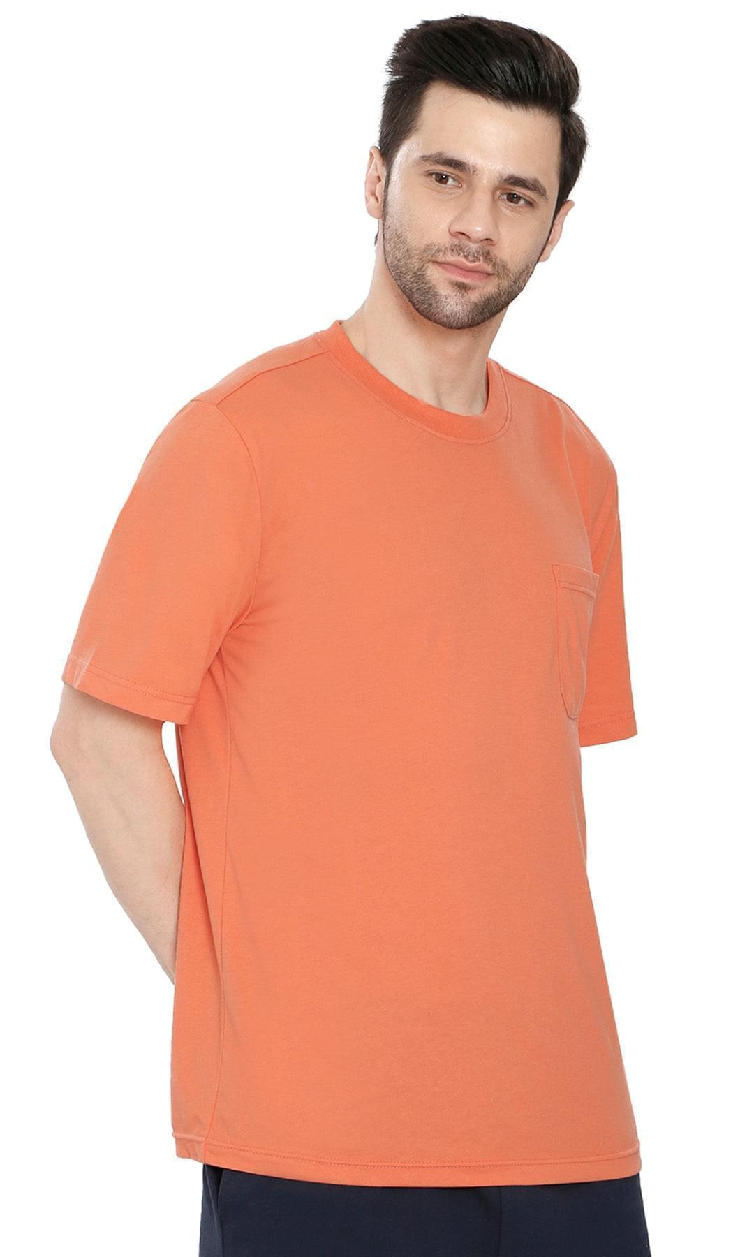 Men's Heavyweight Short Sleeve Crew Neck T-Shirt with Chest Pocket
