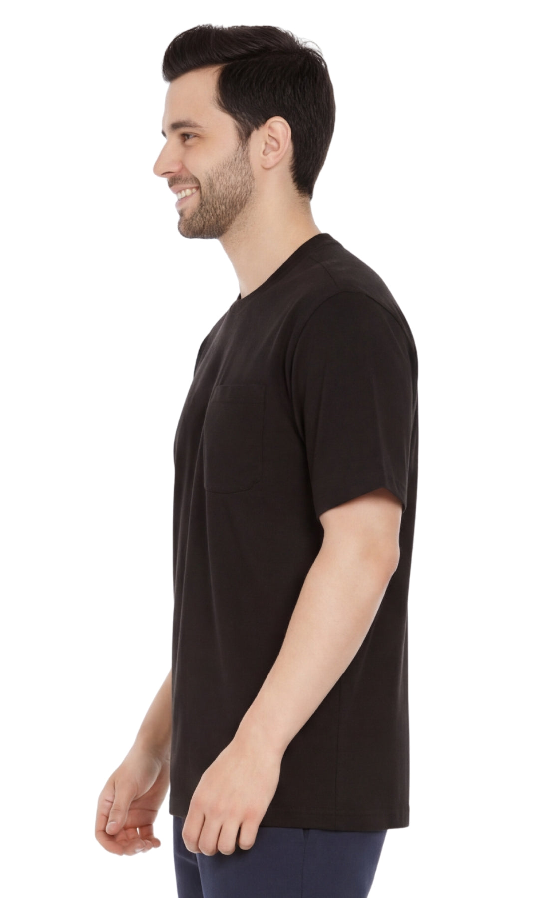 Men's Heavyweight Short Sleeve Crew Neck T-Shirt with Chest Pocket
