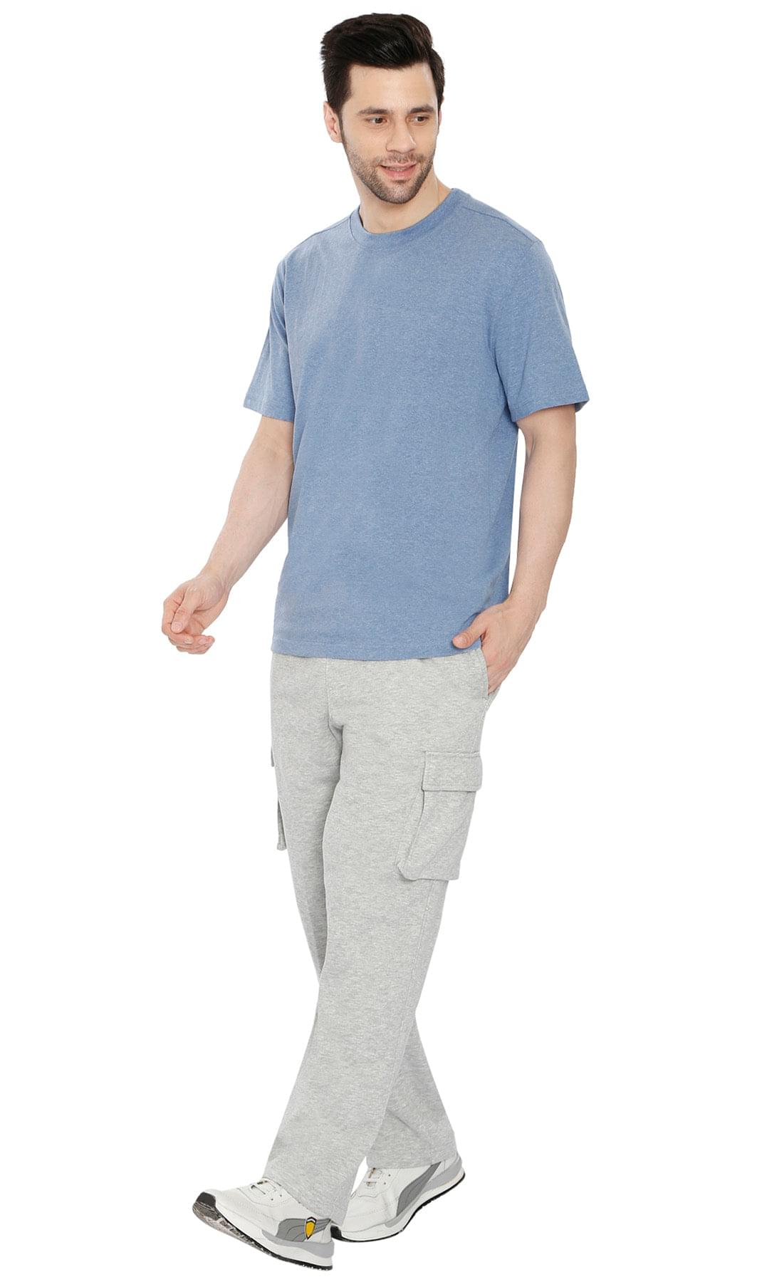 Men's Brushed Fleece Cargo Pants — Pull-On with Inner Drawstring