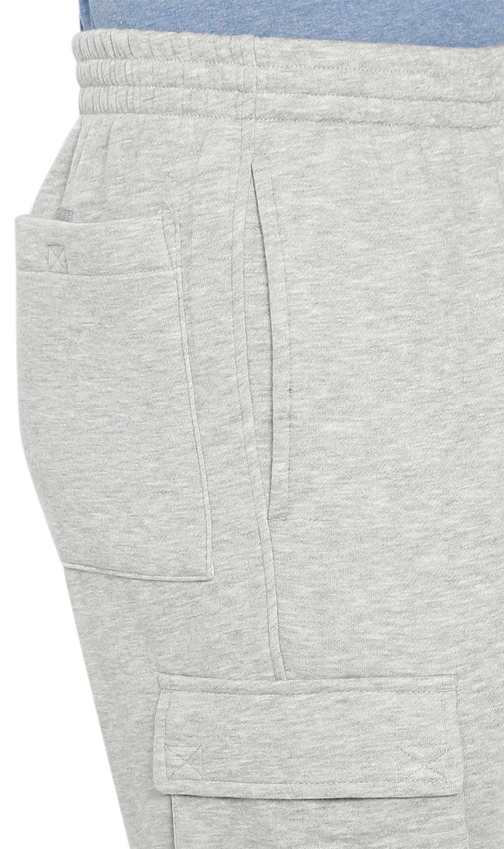 Men's Brushed Fleece Cargo Pants — Pull-On with Inner Drawstring