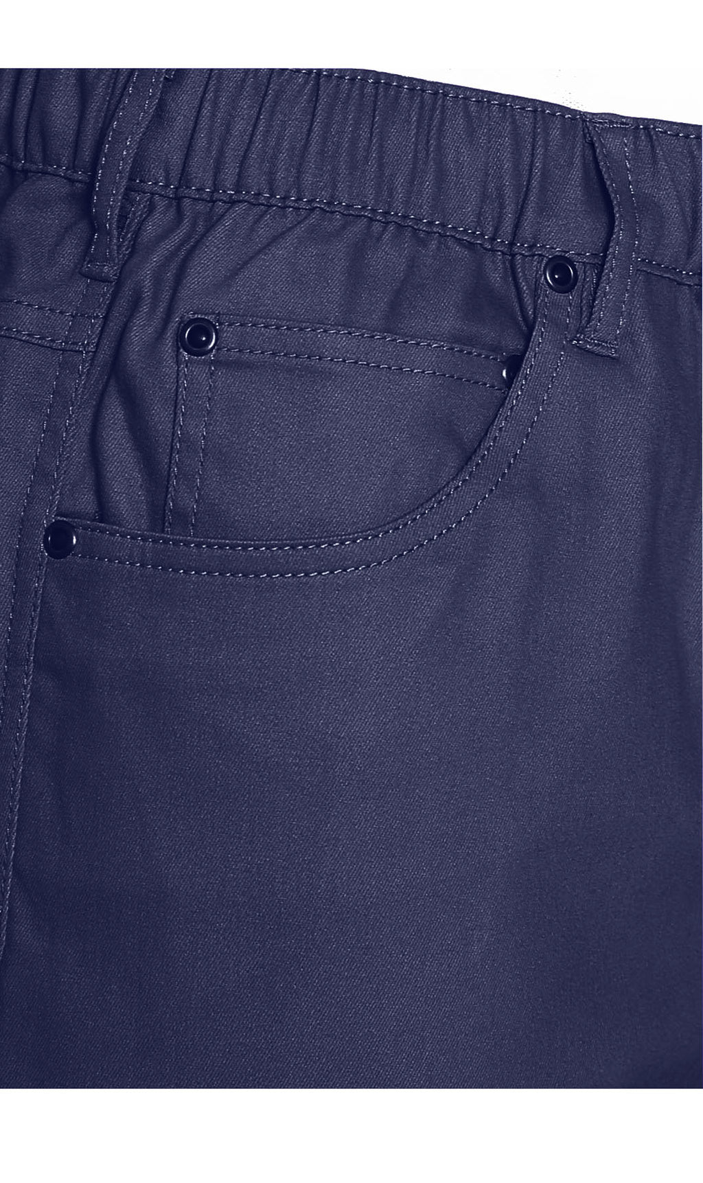 Men's Pull-On Stretch Denim and Twill Shorts — Elastic Waist No Zipper