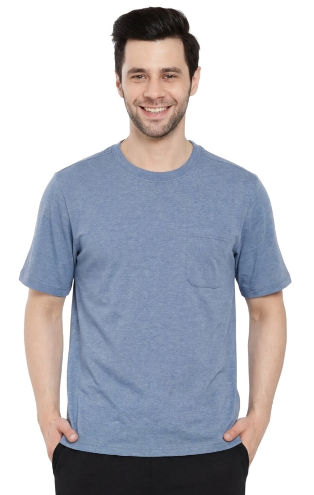 Men's Heavyweight Short Sleeve Crew Neck T-Shirt with Chest Pocket
