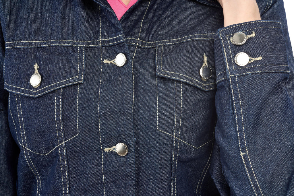 Women's Classic Button Front Denim Jacket — Timeless Everyday Style
