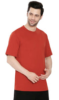 Men's Heavyweight Short Sleeve Crew Neck T-Shirt — Relaxed Fit Solid Color