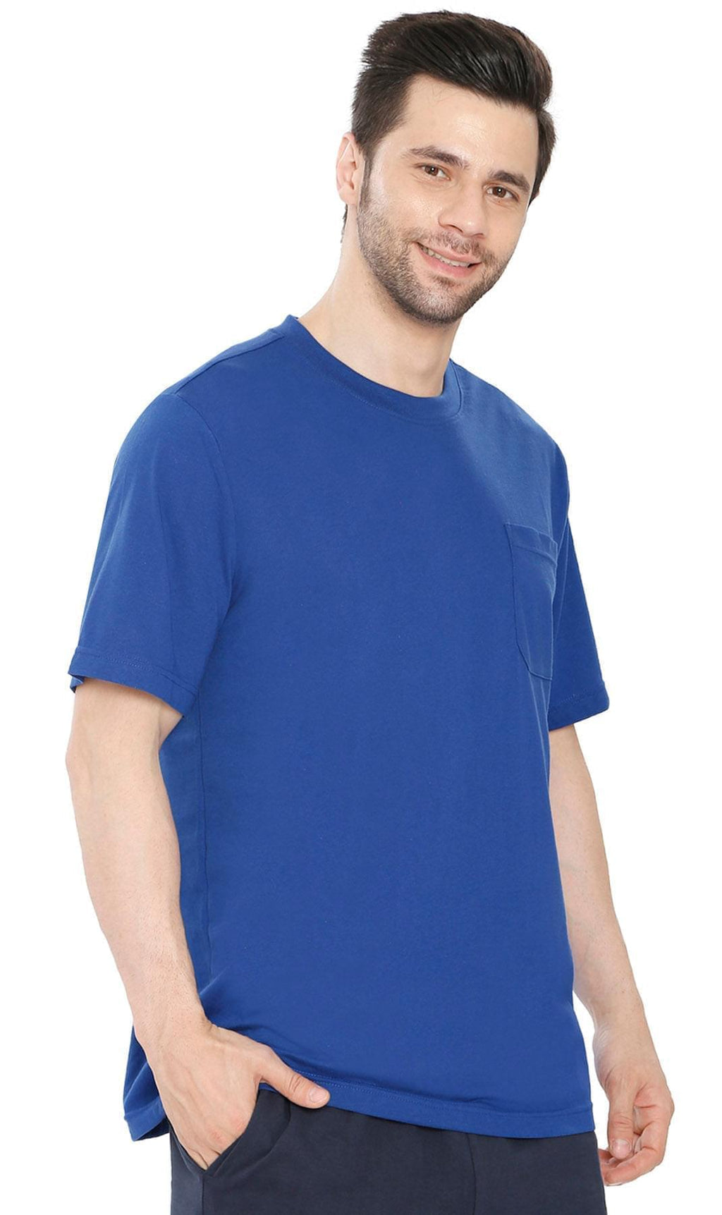 Men's Heavyweight Short Sleeve Crew Neck T-Shirt with Chest Pocket