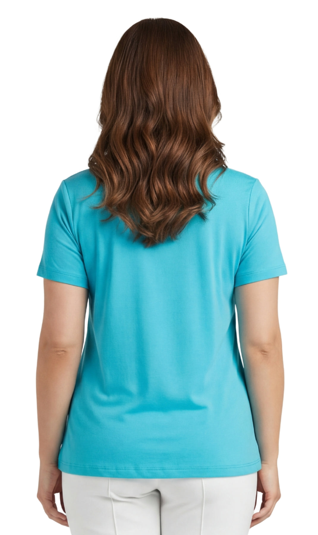 Women's Short Sleeve Crew Neck T-Shirt — Relaxed Fit Cotton Blend