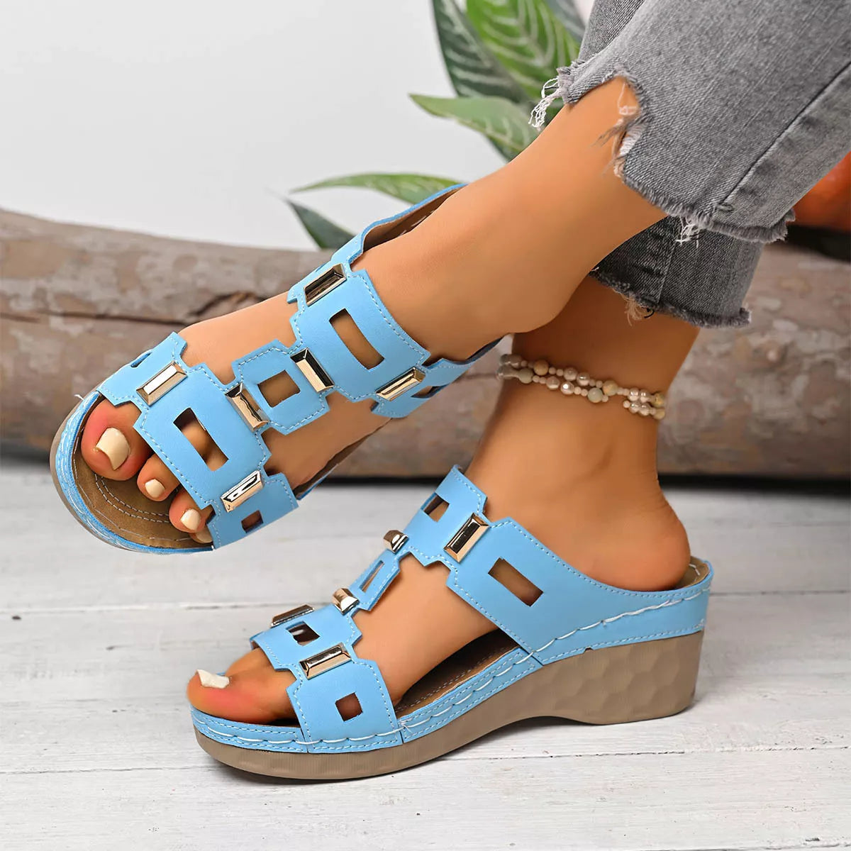 Women's Open Toe Wedge Sandals