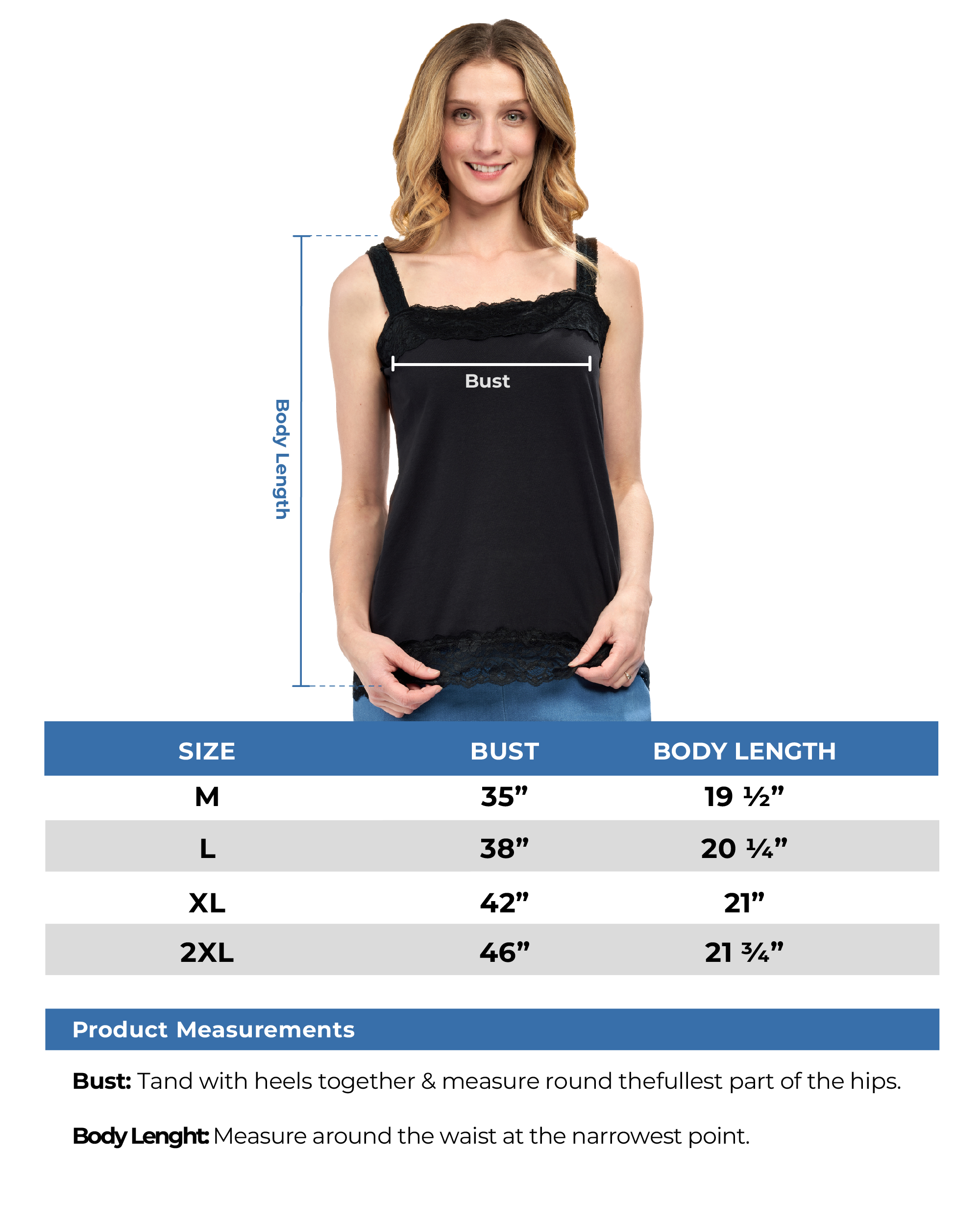 Women's Lace Trim Sleeveless Cotton Blend Tank Top